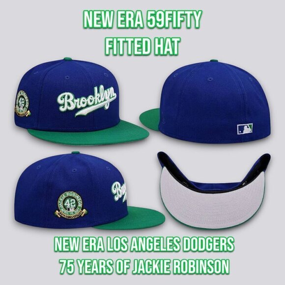 New Era Los Angeles Dodgers 59FIFTY Fitted Hat Jackie Robinson Tribute 7 5/8